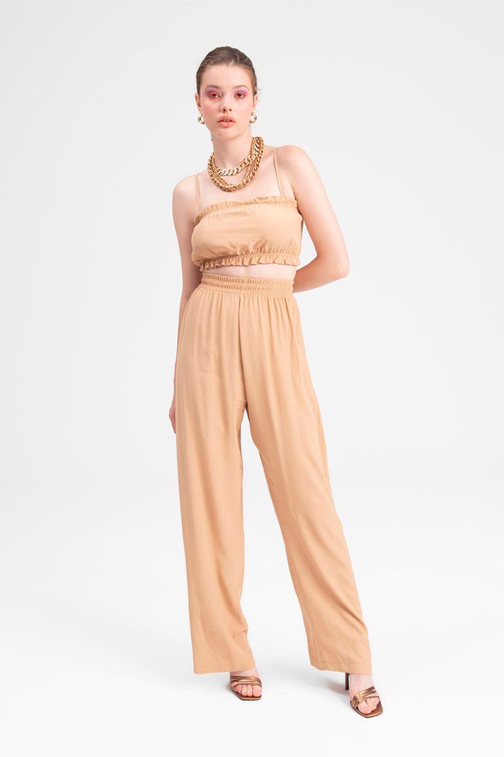 BSL Women Elastic Waist Band Baggy Pants - Roanoke
