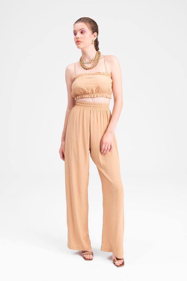 BSL Women Elastic Waist Band Baggy Pants - Roanoke