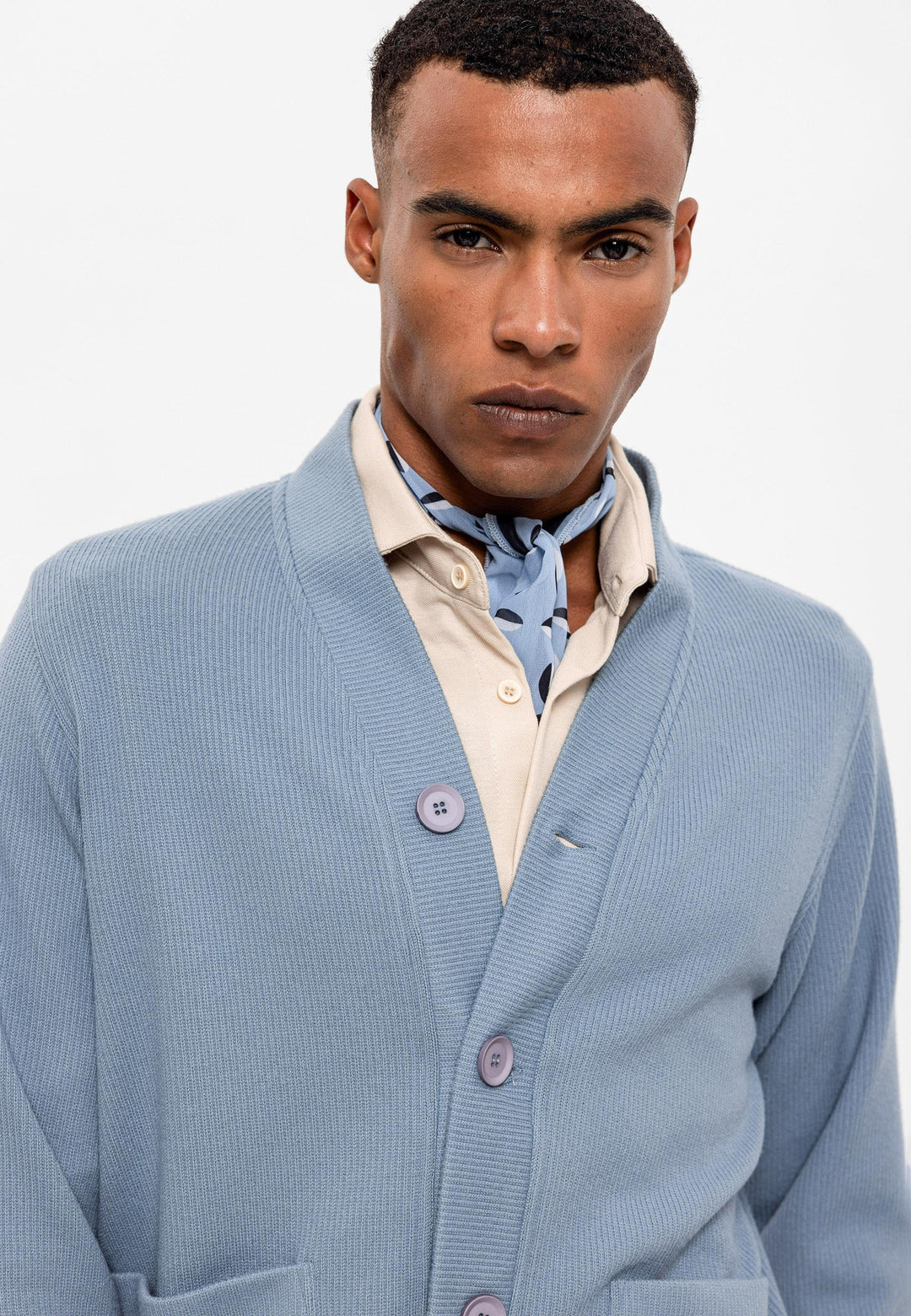 ANT V-Neck Men's Cardigan with Waist Elastic - Potsdam