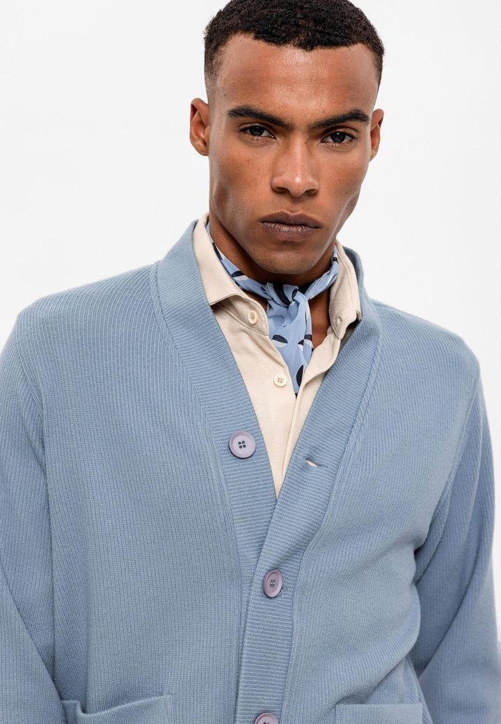 ANT V-Neck Men's Cardigan with Waist Elastic - Potsdam