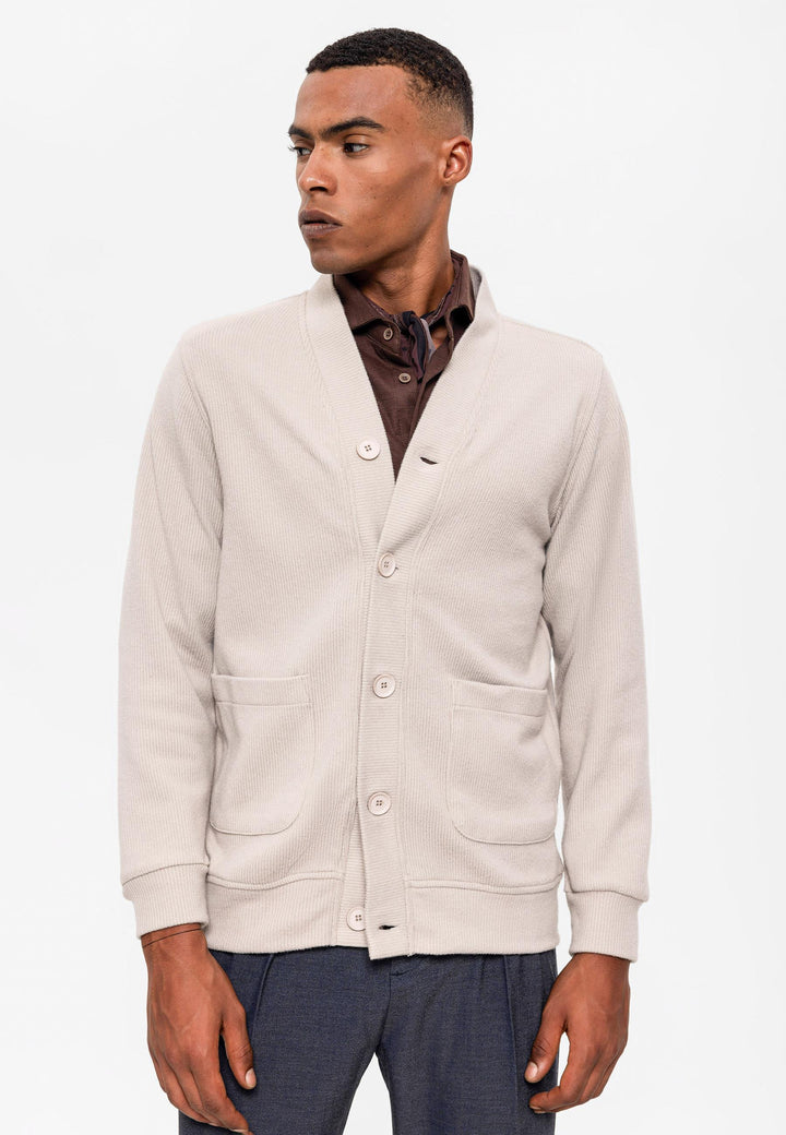 ANT V-Neck Men's Cardigan with Waist Elastic - Athis-Mons