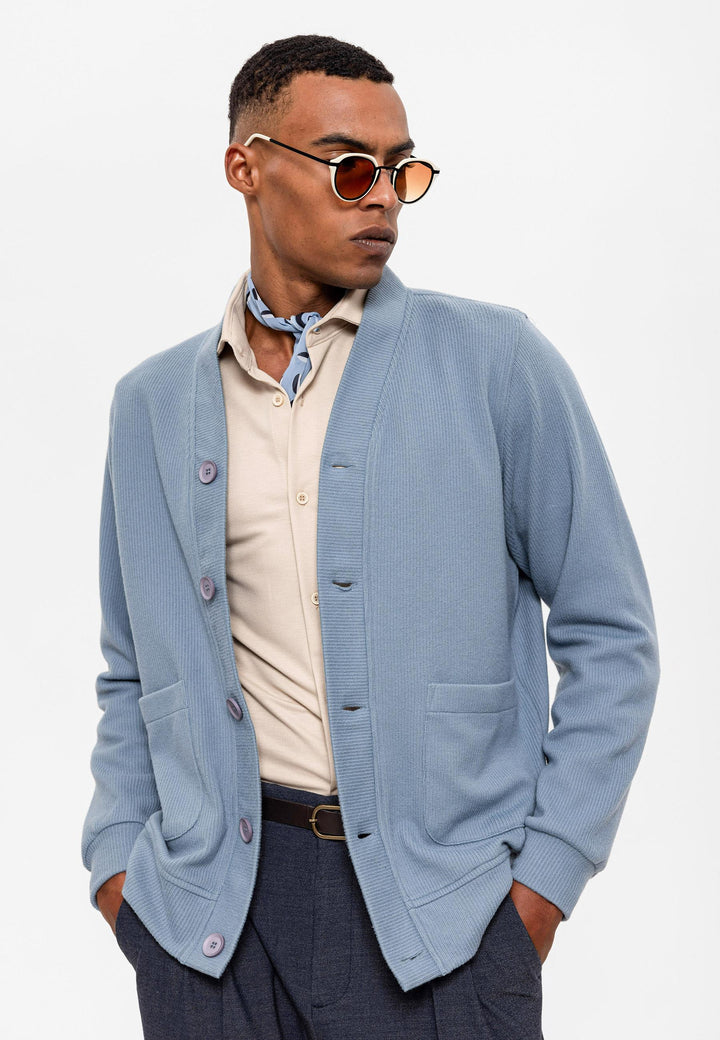 ANT V-Neck Men's Cardigan with Waist Elastic - Potsdam