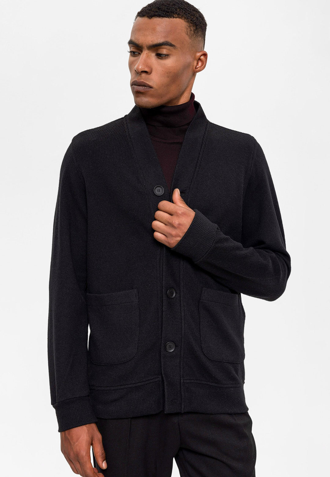 ANT V-Neck Men's Cardigan with Waist Elastic - Palmerston North