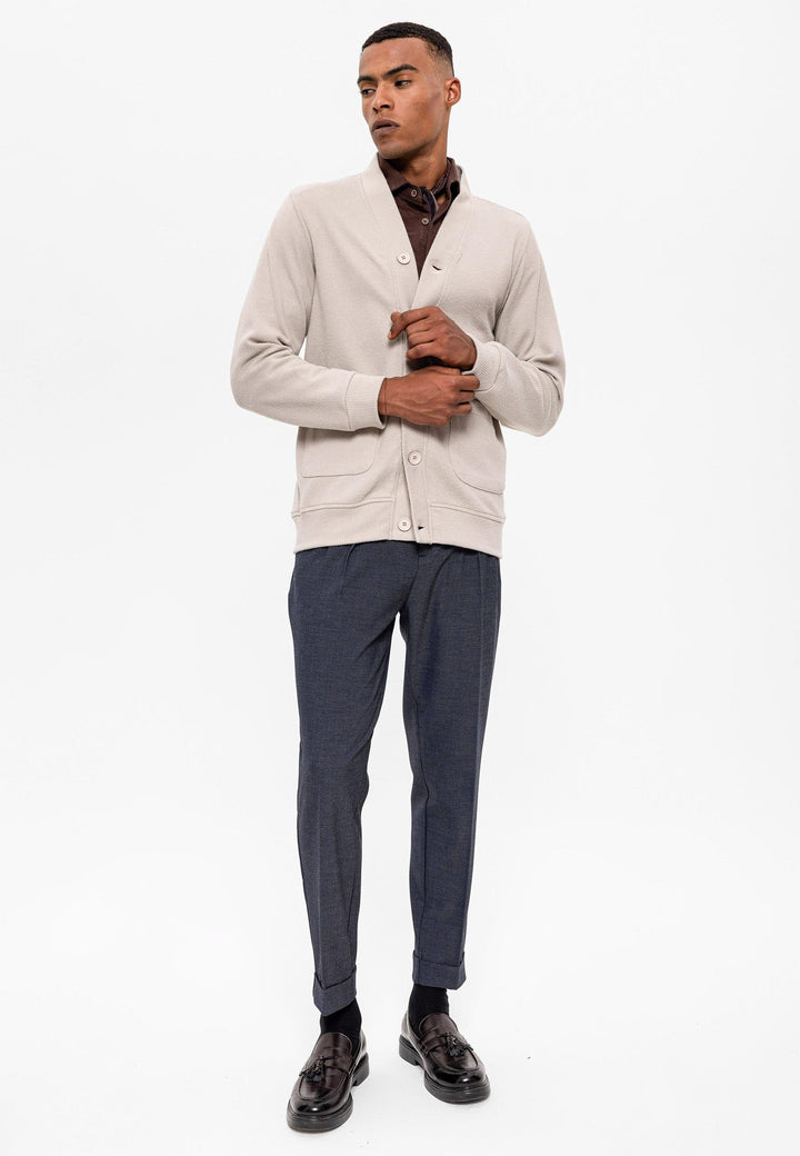 ANT V-Neck Men's Cardigan with Waist Elastic - Athis-Mons