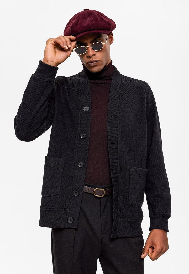 ANT V-Neck Men's Cardigan with Waist Elastic - Palmerston North