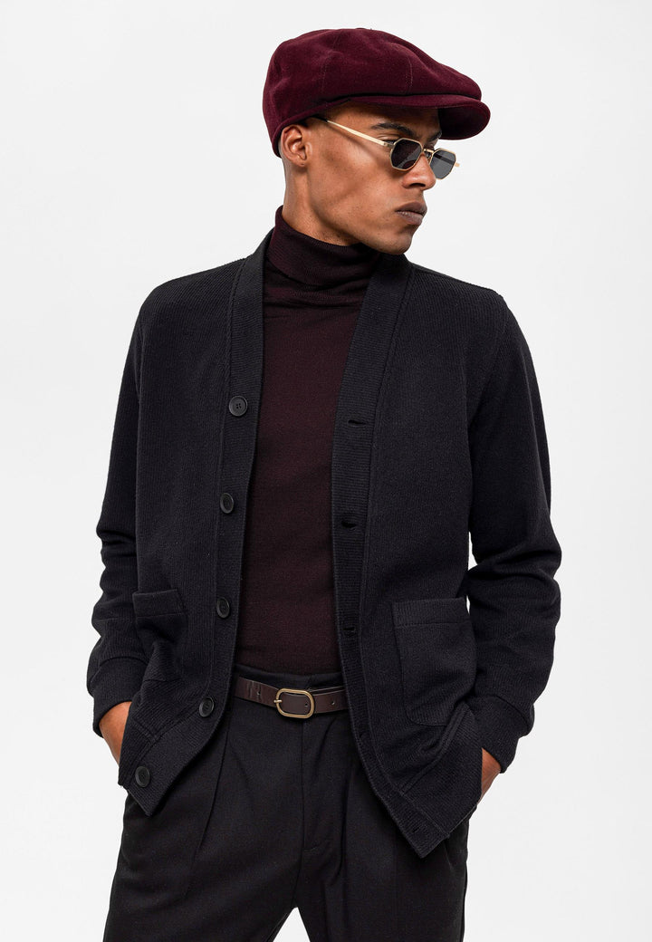 ANT V-Neck Men's Cardigan with Waist Elastic - Palmerston North
