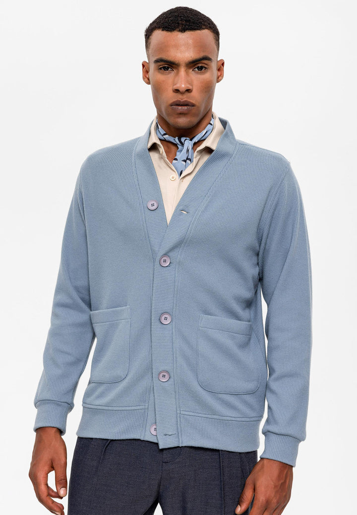 ANT V-Neck Men's Cardigan with Waist Elastic - Potsdam