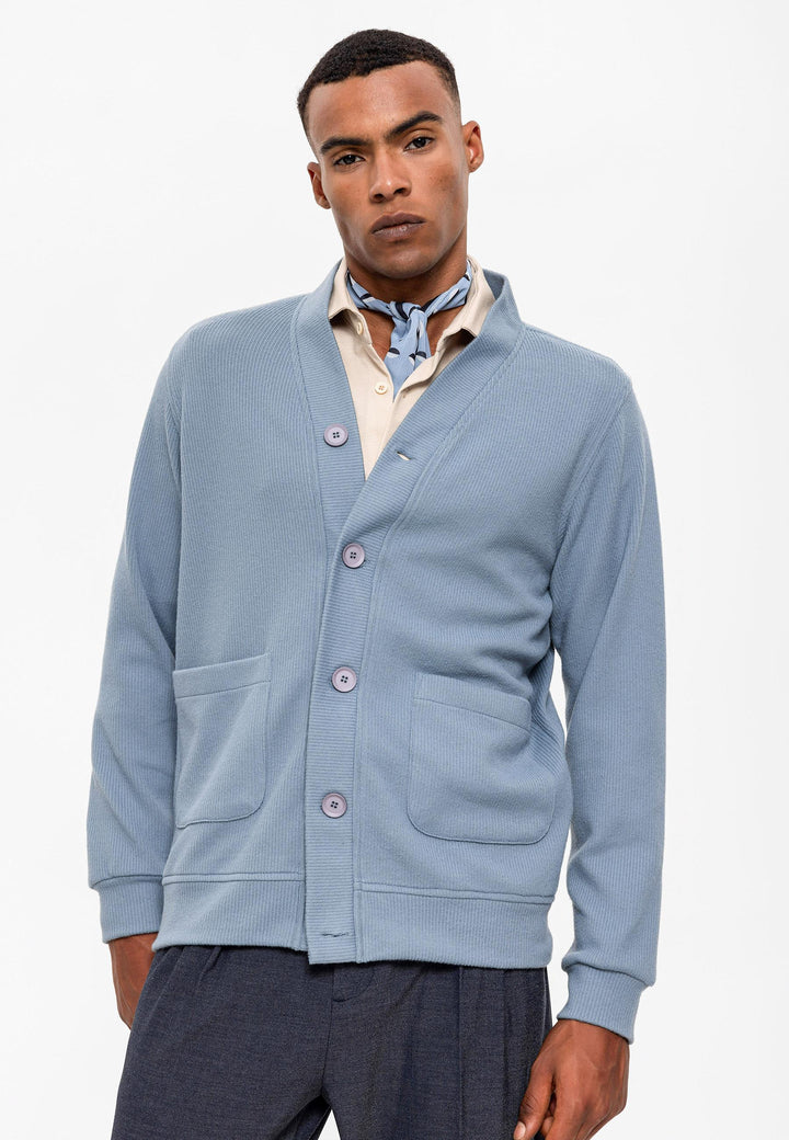 ANT V-Neck Men's Cardigan with Waist Elastic - Potsdam