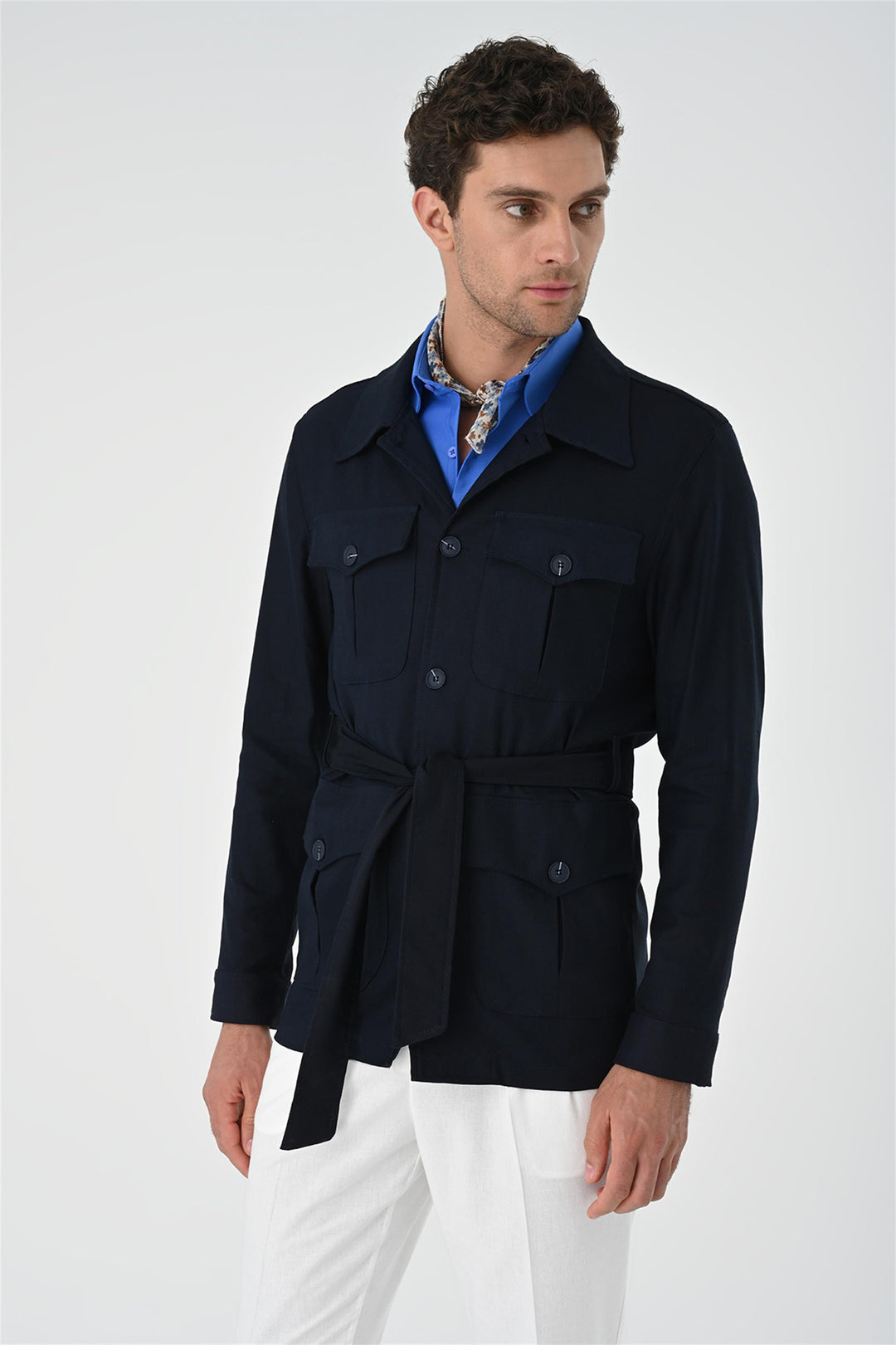 ANT Waist Belted Men's Seasonal Linen Coat - Culiacán