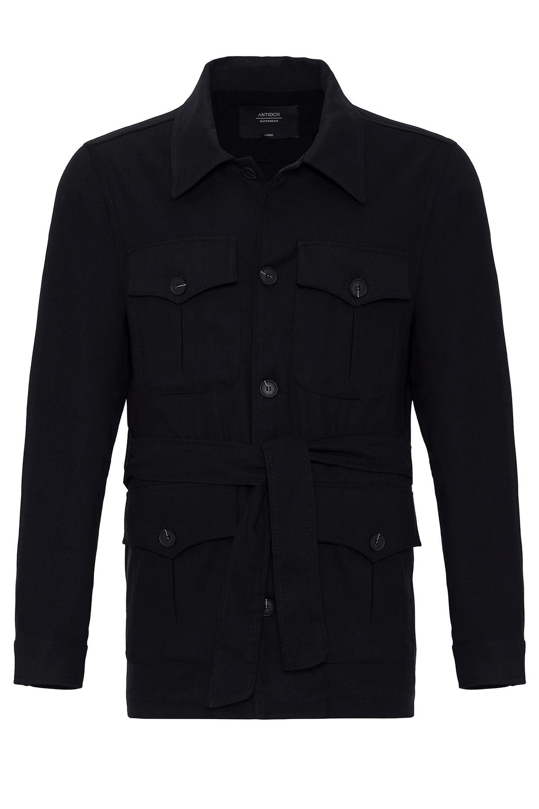 ANT Waist Belted Men's Seasonal Linen Coat - Geldern
