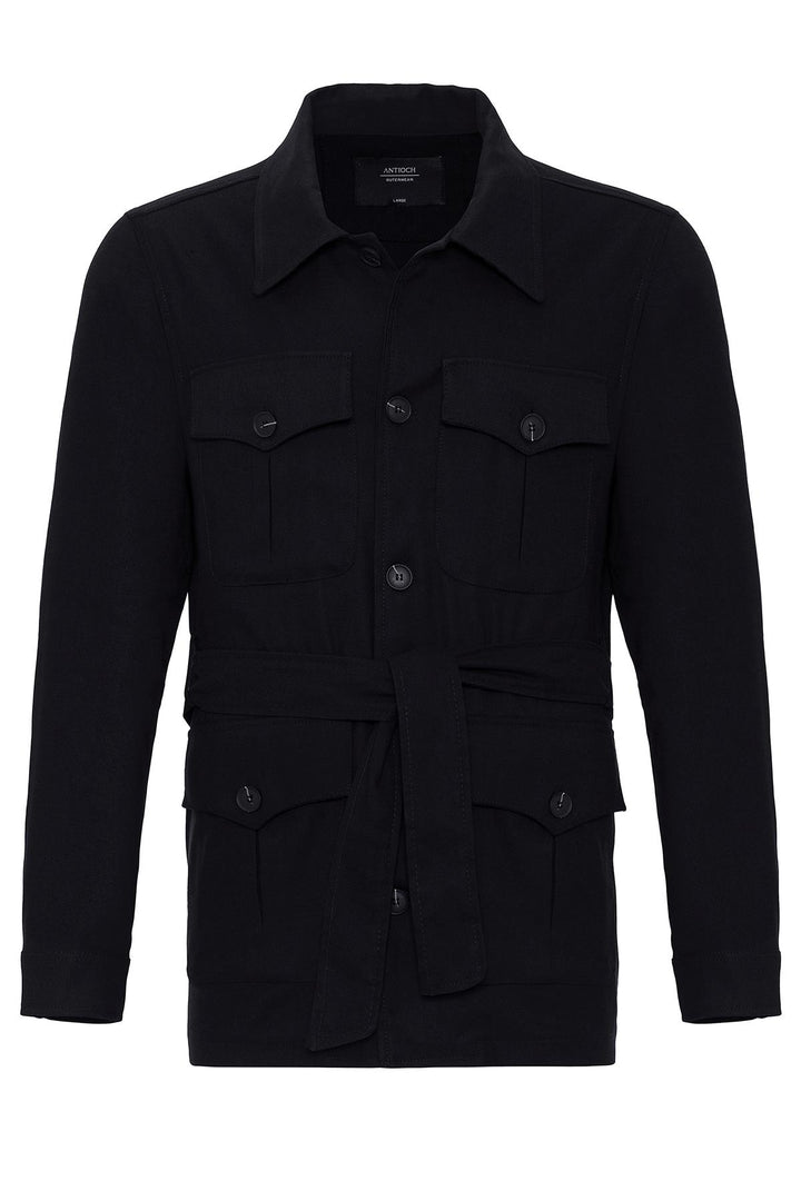 ANT Waist Belted Men's Seasonal Linen Coat - Geldern