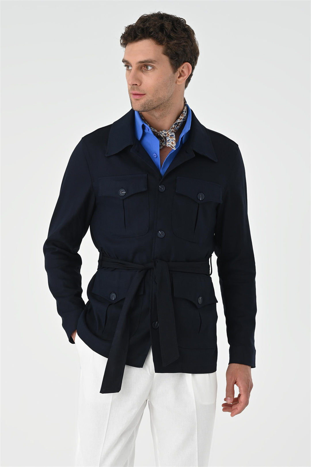 ANT Waist Belted Men's Seasonal Linen Coat - Culiacán