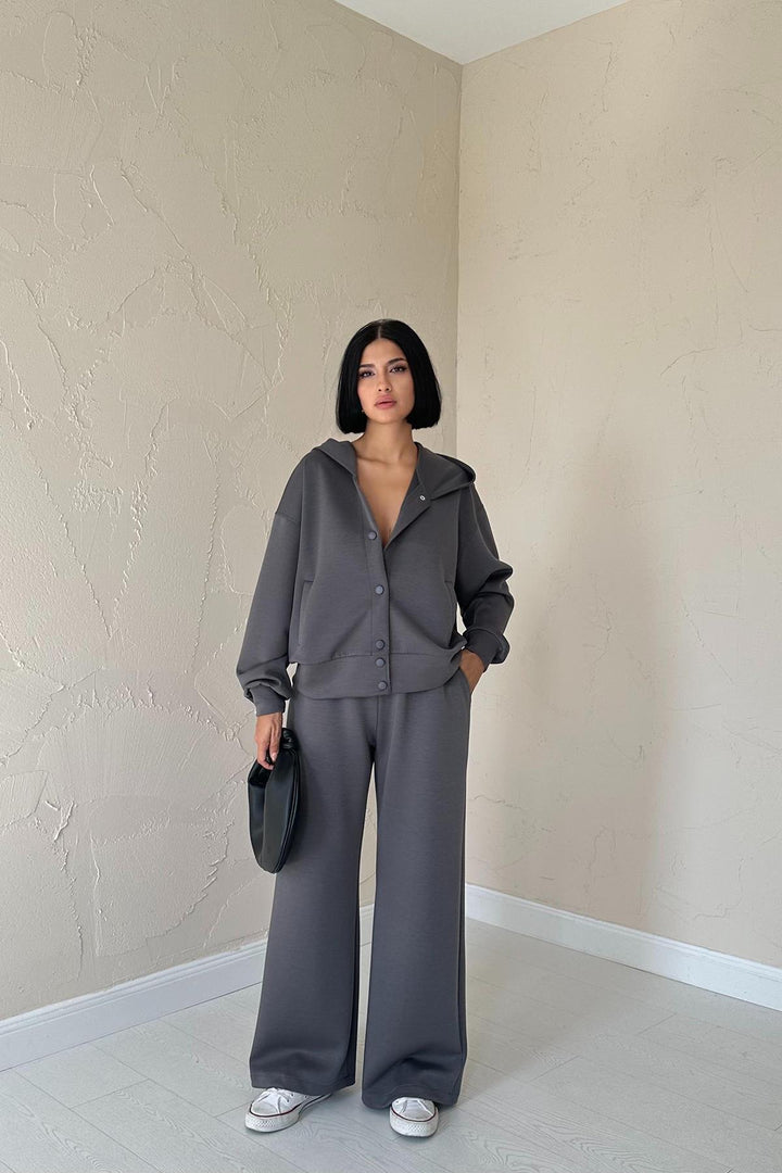 ELS Elasticated Waist Jacket and Pants Set - Smoke Gray - Cottage Grove