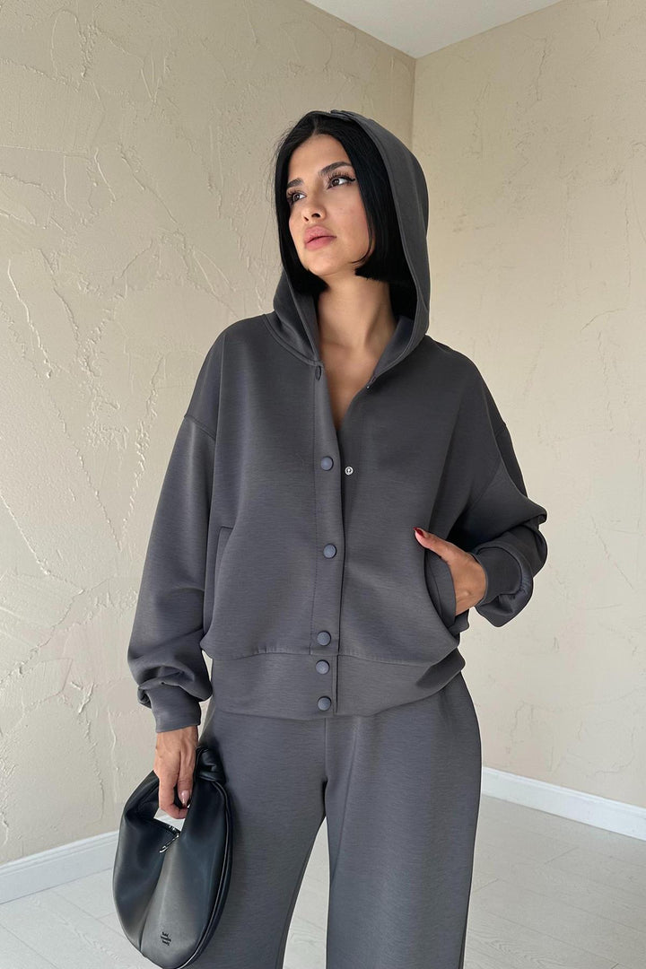 ELS Elasticated Waist Jacket and Pants Set - Smoke Gray - Cottage Grove
