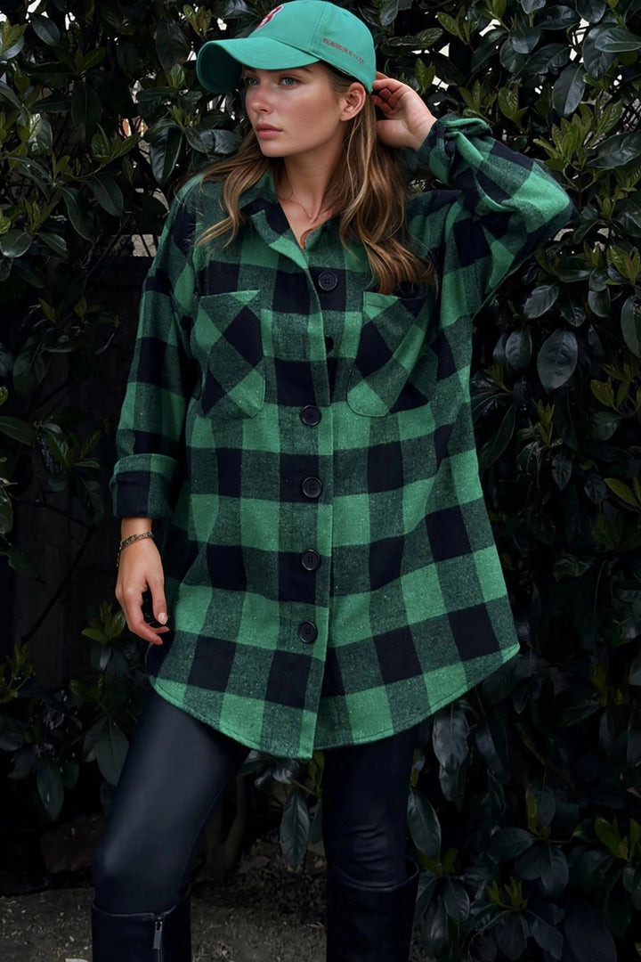 Benetton Oversize Soft Textured Coat Pocket Shirt BCBSK-25700-3539 - Kanata