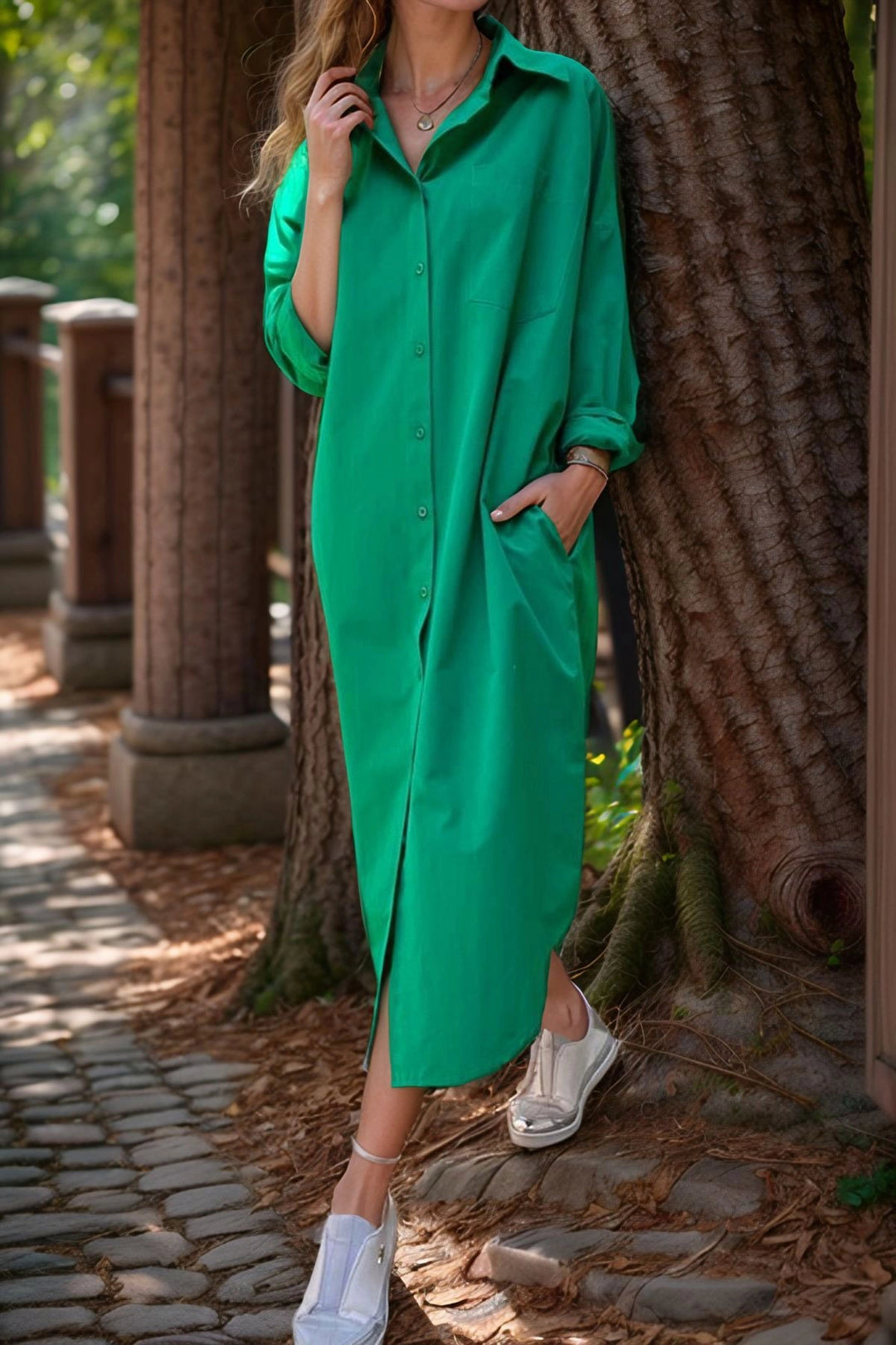 Benetton Poplin Long Pocket Shirt Dress BCBSK-25700-3555 - Gaithersburg