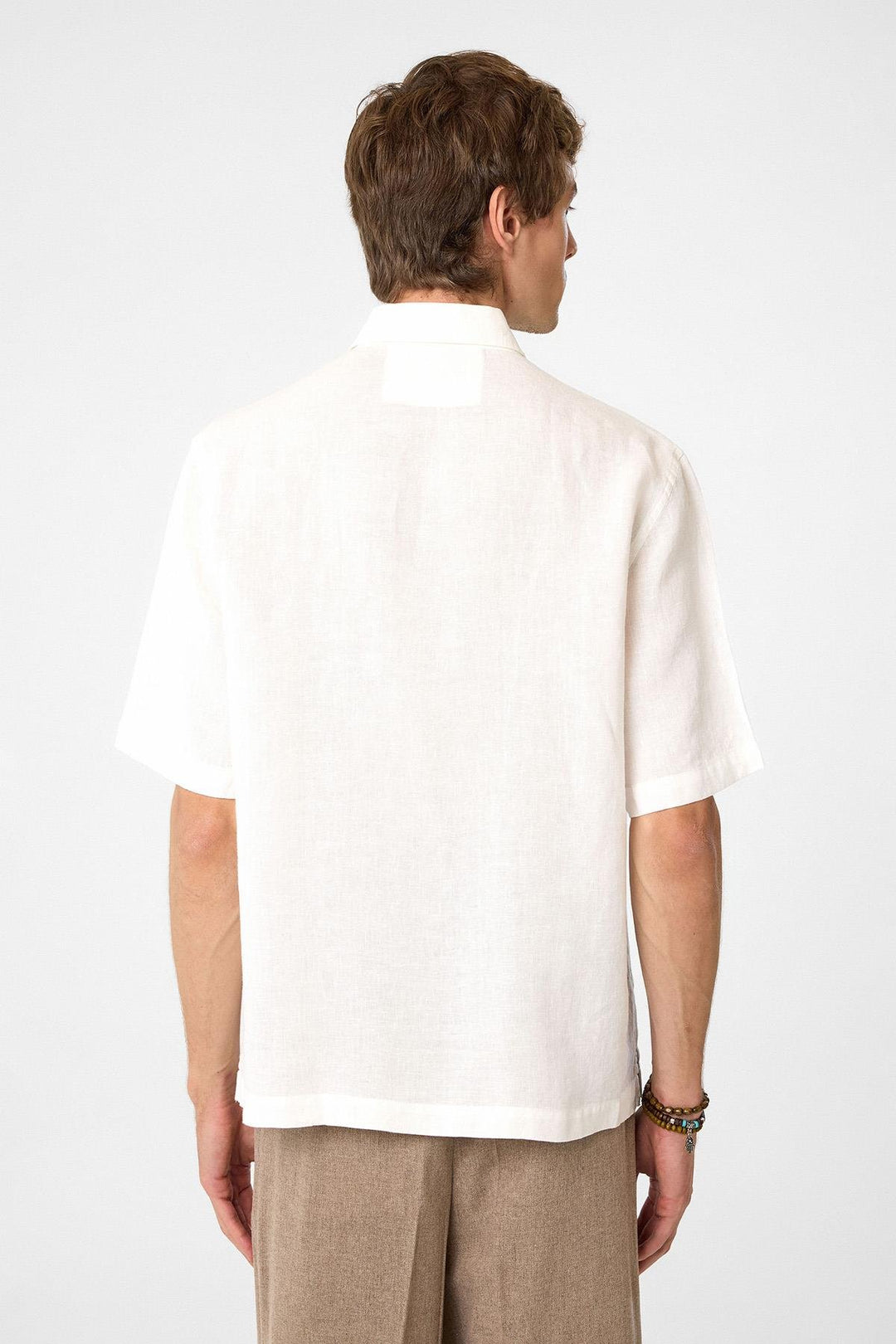 ANT Antioch White 100% Linen Relaxed Fit Men's Shirt - Vincennes