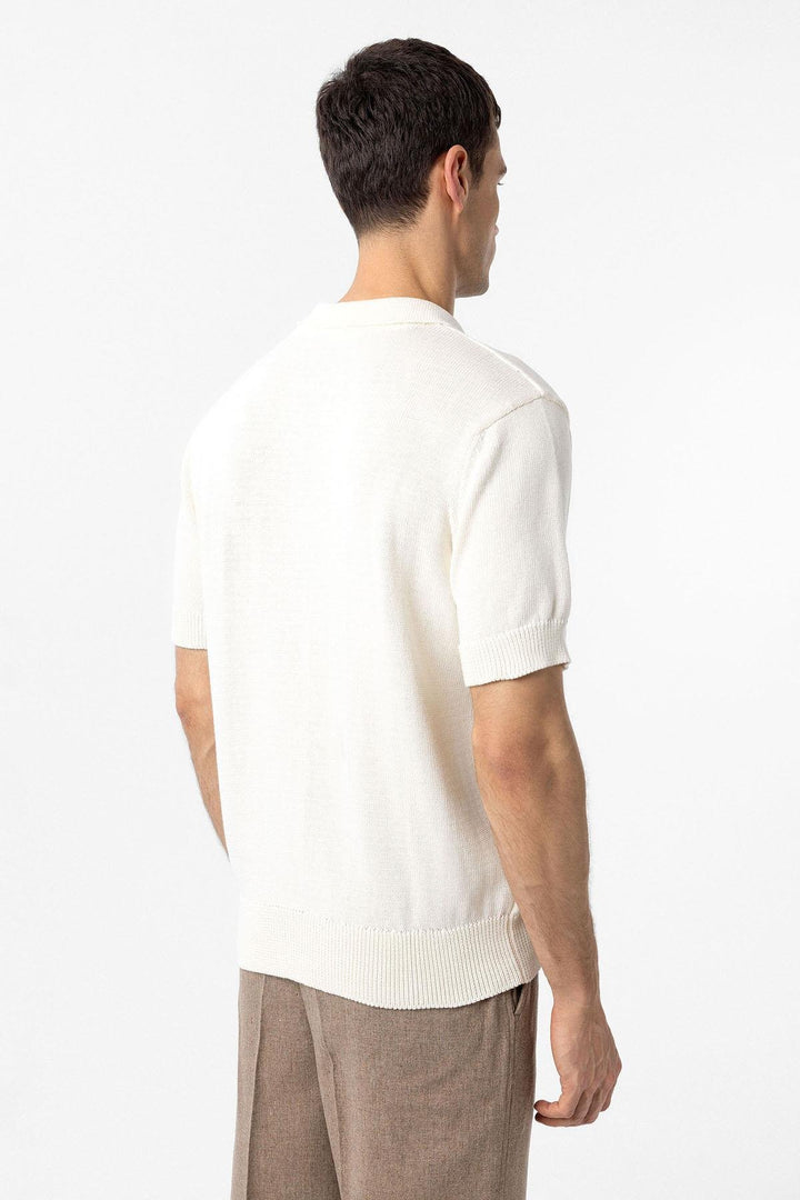 ANT Antioch Beyaz 100% Pamuk Polo Yaka Triko T-Shirt - Piscataway