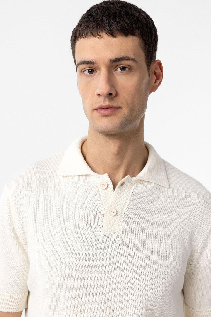 ANT Antioch Beyaz 100% Pamuk Polo Yaka Triko T-Shirt - Piscataway