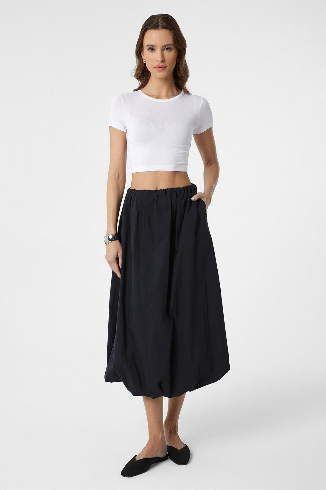 ANT Antioch White Basic Crop Women's Top - Martina Franca