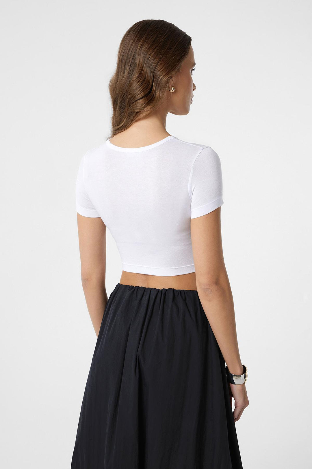 ANT Antioch White Basic Crop Women's Top - Martina Franca