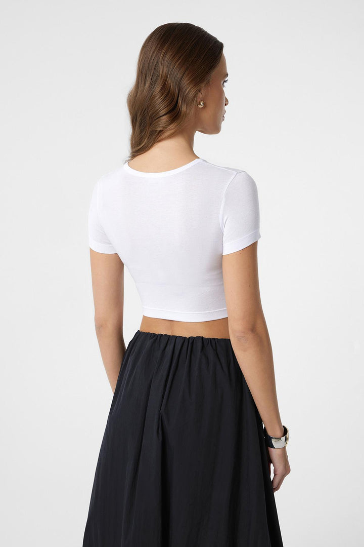 ANT Antioch White Basic Crop Women's Top - Martina Franca