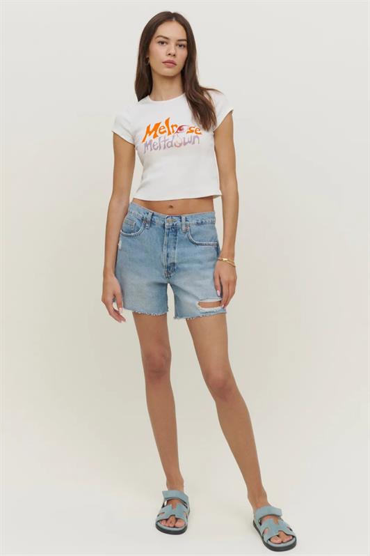 MDX White Printed Bicycle Collar T-shirt MG1756 - Tula de Allende