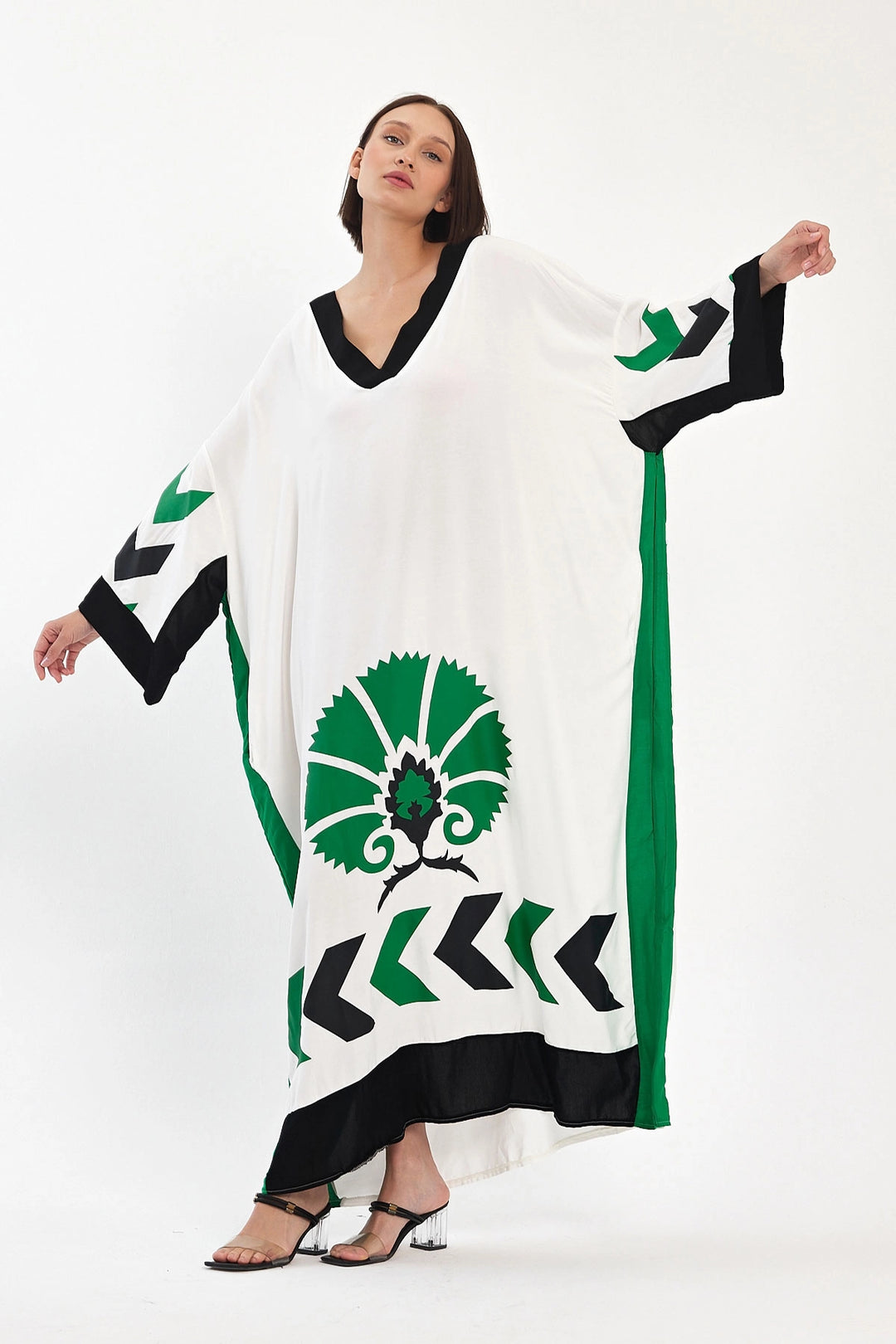 Maxi Boy White Printed Woven Viscose Dress BCVL-251034 - Lacey