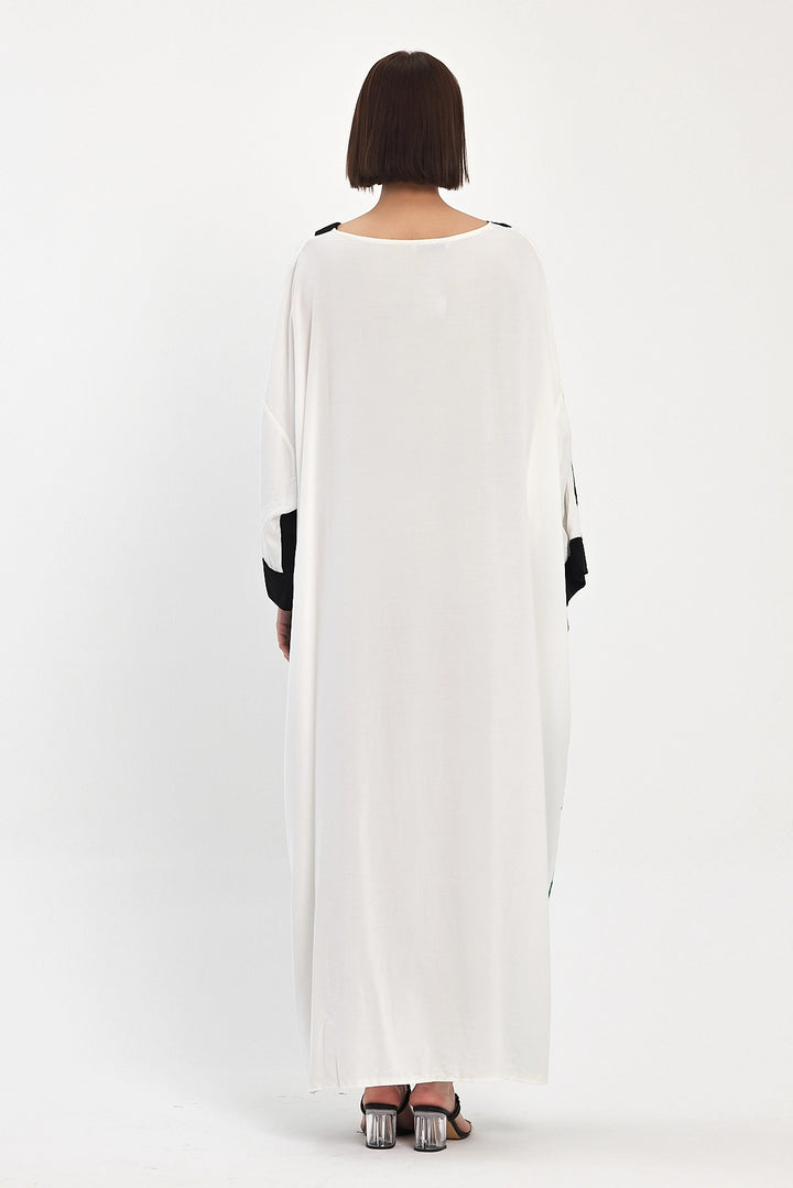 Maxi Boy White Printed Woven Viscose Dress BCVL-251034 - Lacey