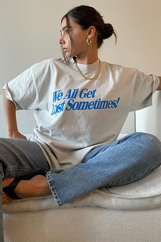 MDX Ecru Printed Oversized T-shirt MG1532 - Islip