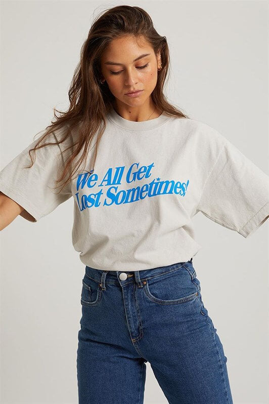 MDX Ecru Printed Oversized T-shirt MG1532 - Islip