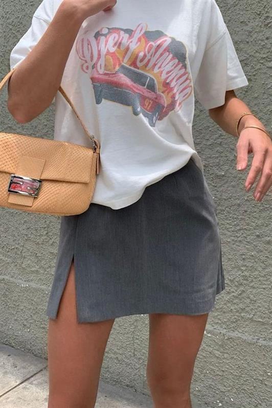 MDX White Printed Oversized Women's T-Shirt MG1836 - Piatra Neamţ