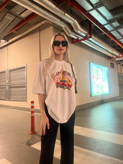 MDX White Printed Oversized Women's T-Shirt MG1836 - Piatra Neamţ