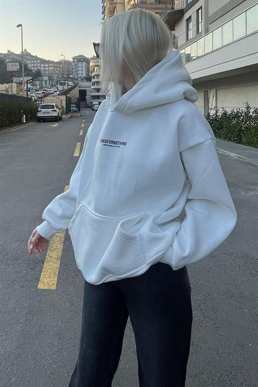 MDX White Printed Oversize Sweatshirt MG1287 - L’Aquila