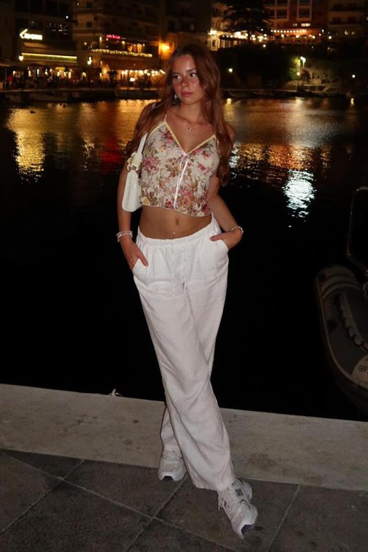MDX White High Waisted Wide Leg Fabric Pants MG1950 - Bowmanville
