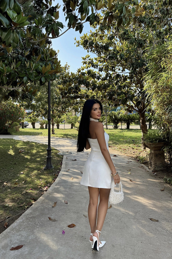 EYY Women White Belinda Strapless Mini Dress - McLean
