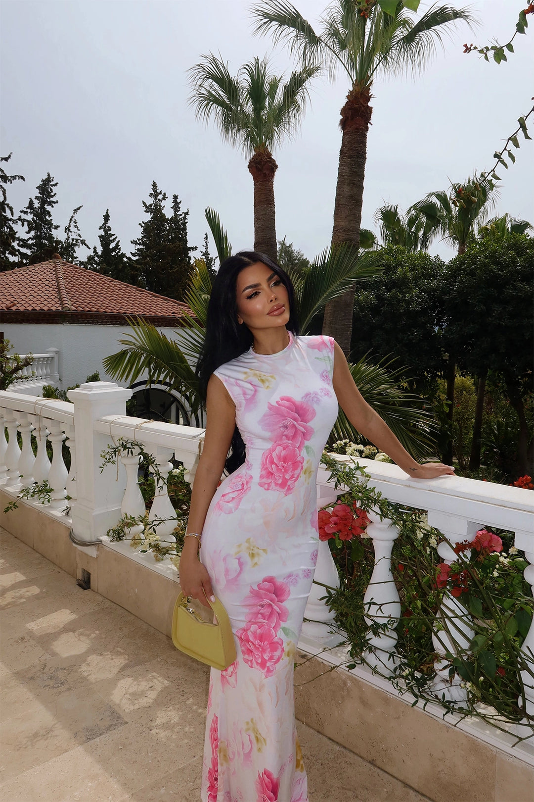 EYY Women White Samsara Flower Patterned Dress - Novomoskovsk