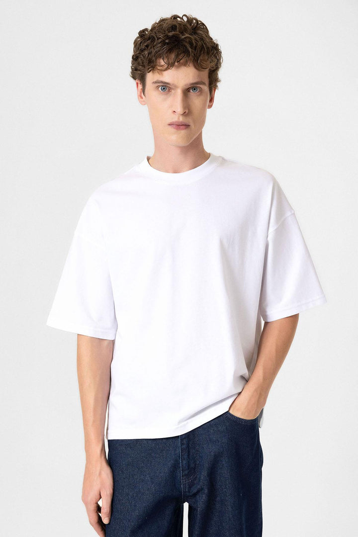 ANT Antioch White Crop Fit Men's T-Shirt - Amiens