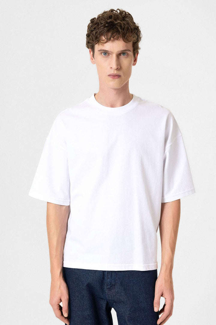 ANT Antioch White Crop Fit Men's T-Shirt - Amiens