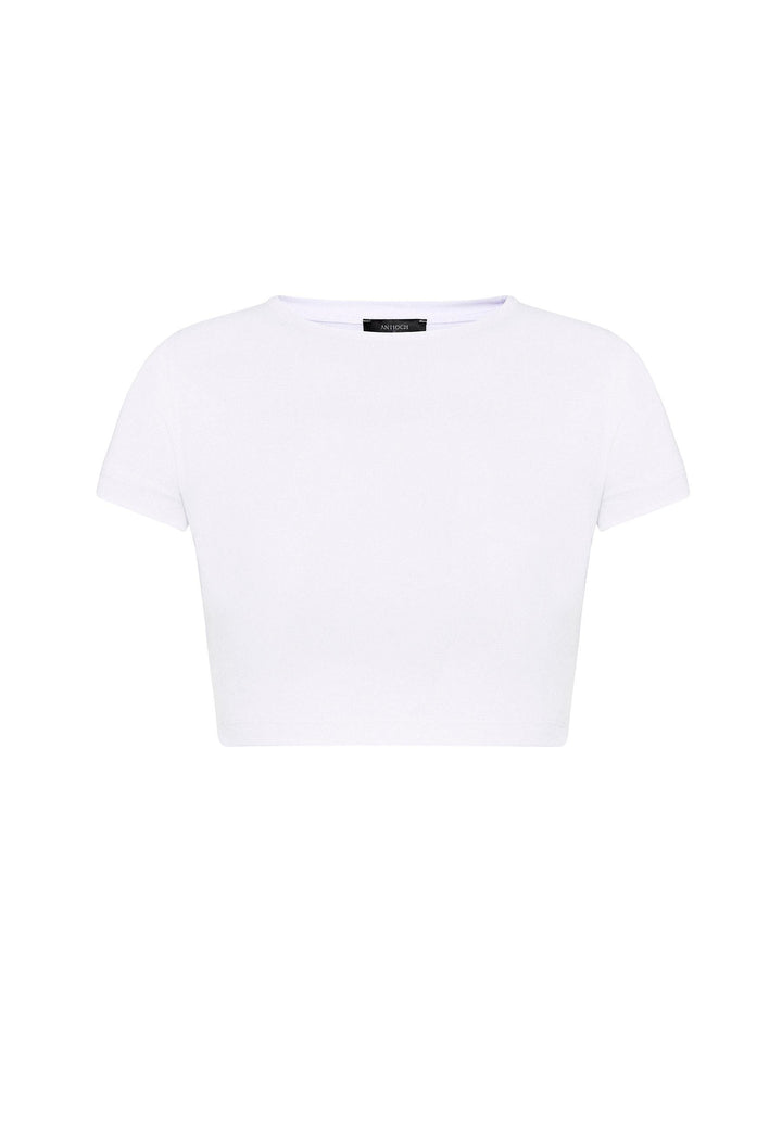 ANT Antioch White Crop Women's T-Shirt - Lynwood