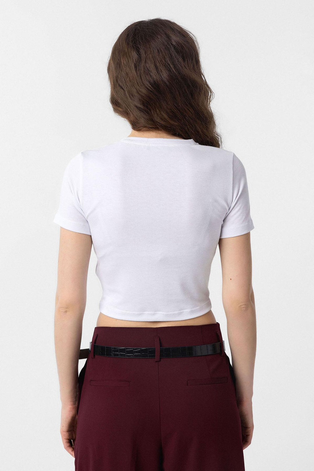 ANT Antioch White Crop Women's T-Shirt - Lynwood