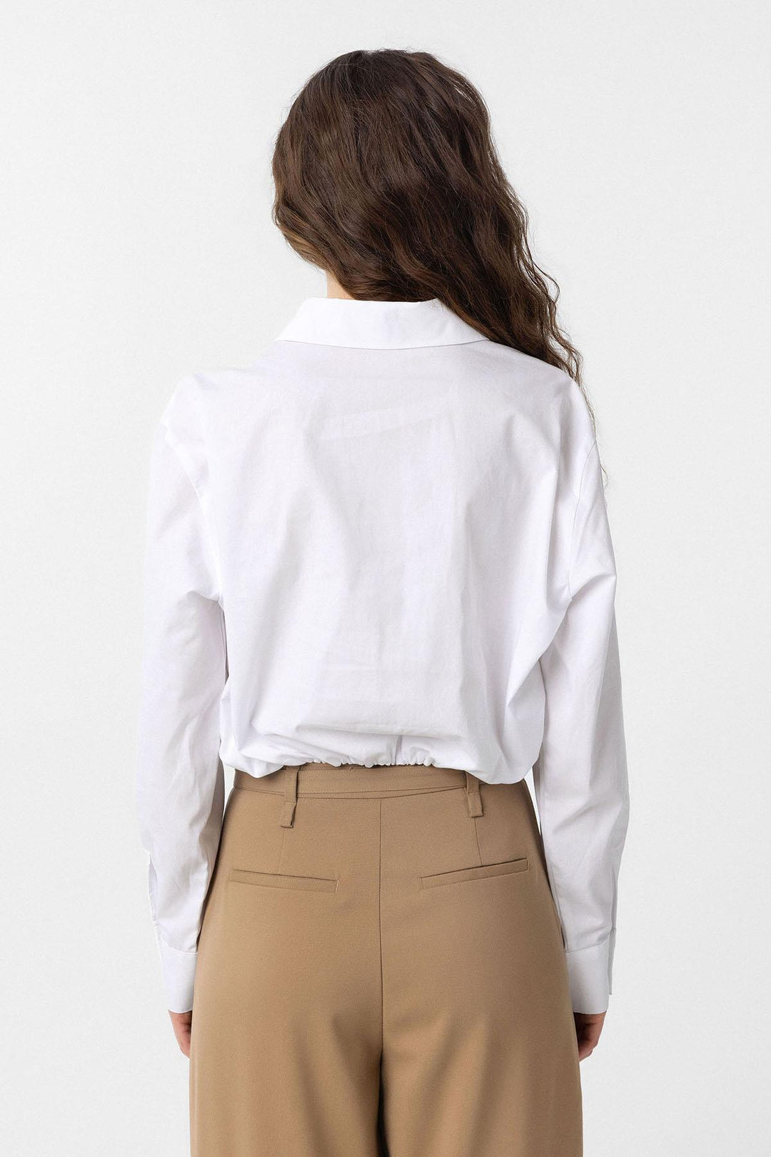 ANT Antioch White Crop Poplin Women's Shirt - Roswell