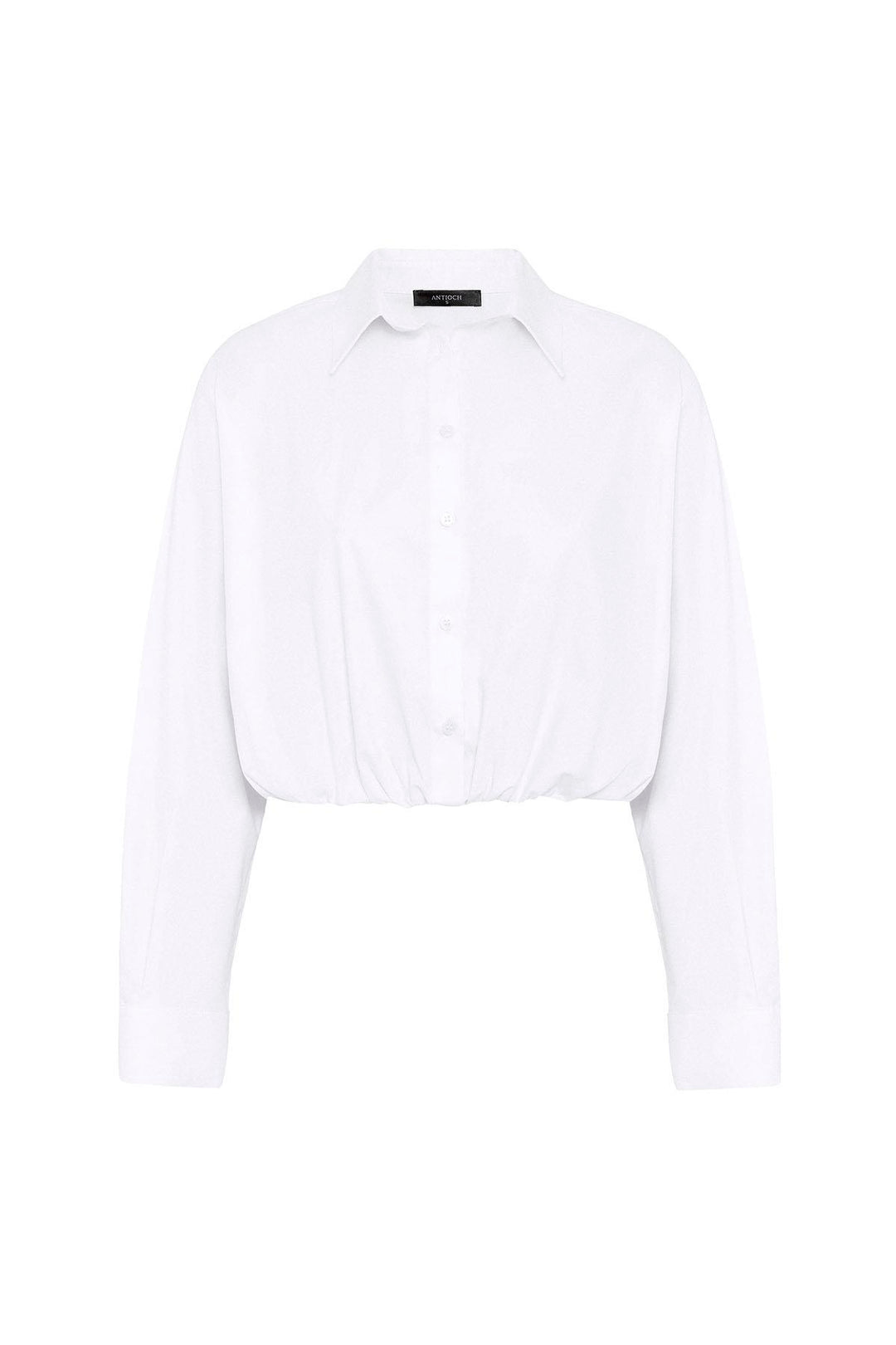 ANT Antioch White Crop Poplin Women's Shirt - Roswell