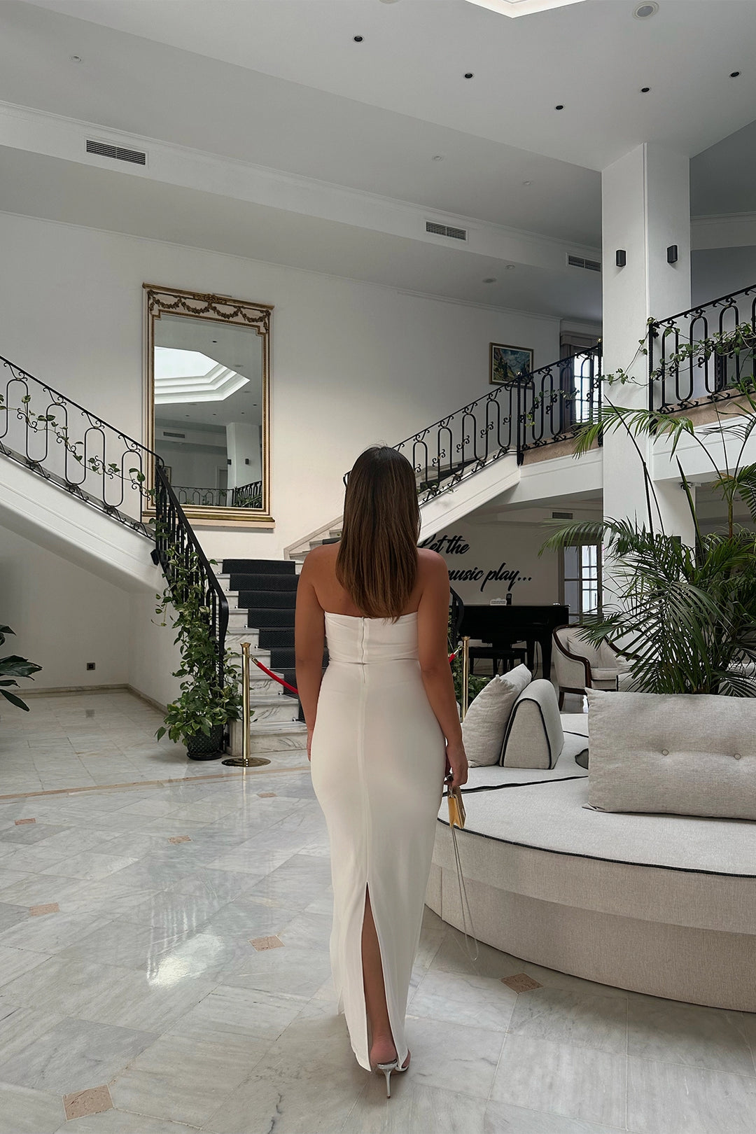 EYY Women White Diana Stone Detail Dress - Pejë