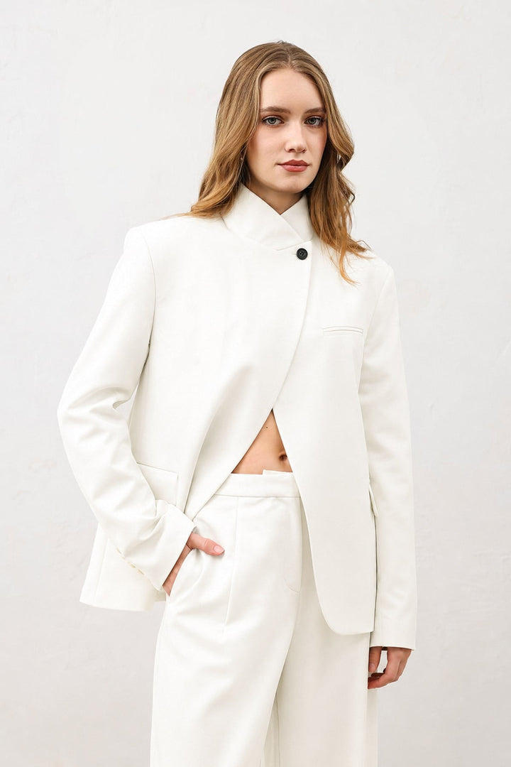 ANT Women's Stand Collar Blazer Jacket - Torrance