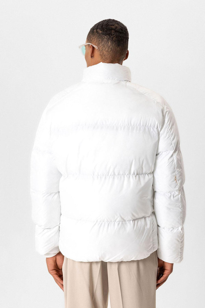 ANT Antioch White Turtleneck Rubber Inflatable Jacket - Culver City