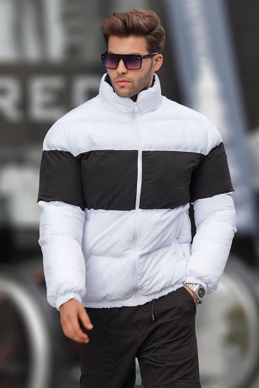 MDX White High Neck Puffer Jacket 6806 - San Luis