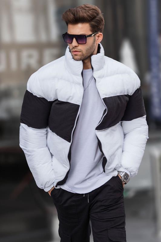 MDX White High Neck Puffer Jacket 6806 - San Luis