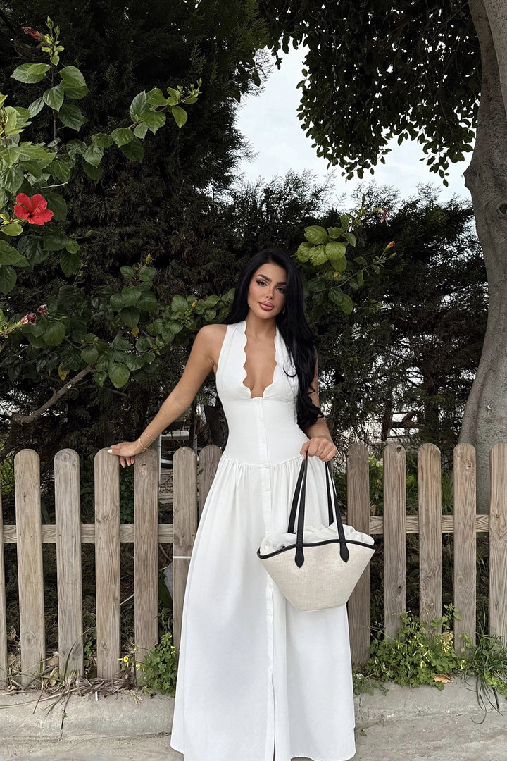 EYY Women White Emilie Long Dress - Mérida