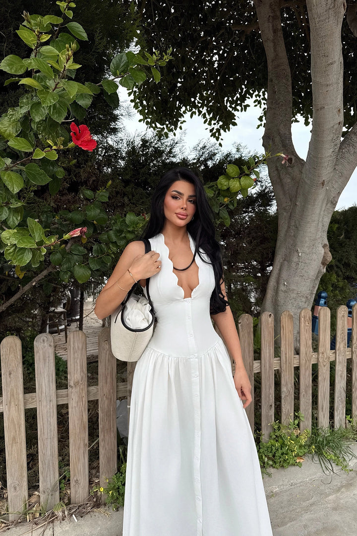 EYY Women White Emilie Long Dress - Mérida